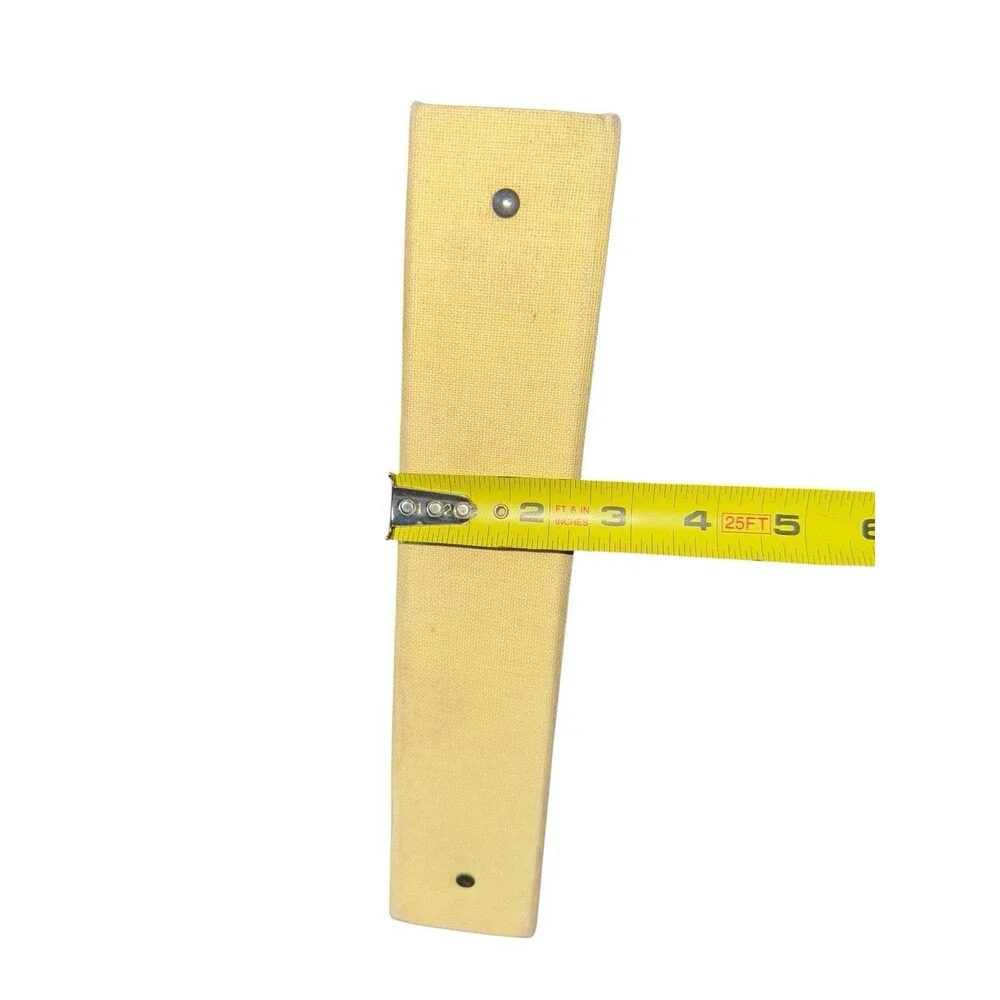 Vintage Pen-Tab 3 Ring Binder Yellow Clip Board Cloth School Portfolio Calendar